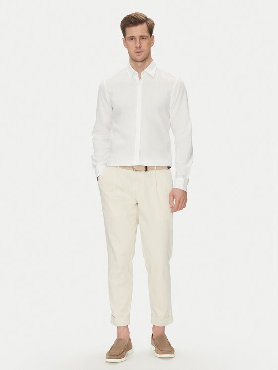 JOOP! Jeans JOOP! Jeans Marškiniai 15 JJSH-92Hanson2K-W 30045977 Balta Regular Fit