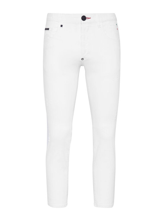 PHILIPP PLEIN PHILIPP PLEIN Jeansy 10341 Bílá Skinny Fit