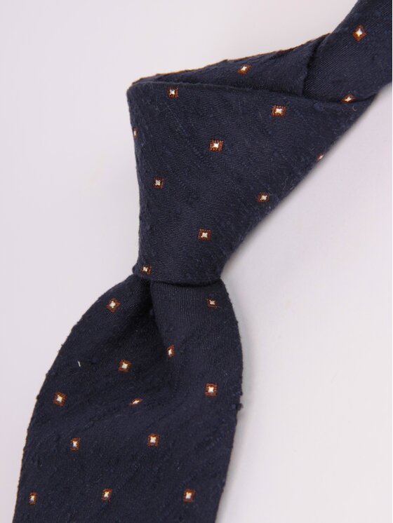 ELSNER ELSNER Krawat JEDWAB SZANTUNGU A1165 Granatowy