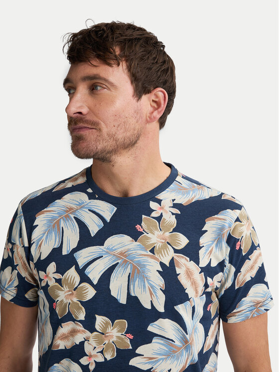 Petrol Industries Petrol Industries T-Shirt M-1050-TSR655 Tmavomodrá Regular Fit