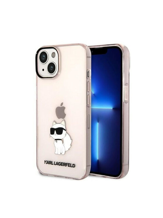 Etui na telefon KARL LAGERFELD, Różowe, IML NFT Choupette