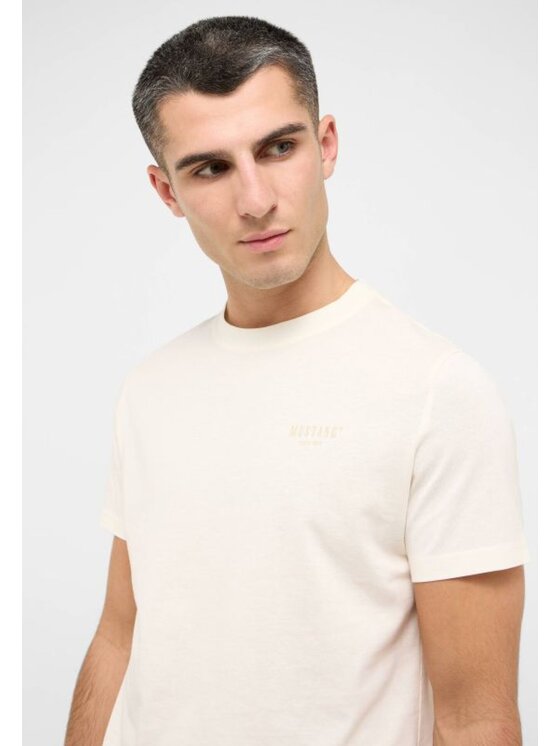 Mustang Mustang T-Shirt Style Austin Biały Regular Fit