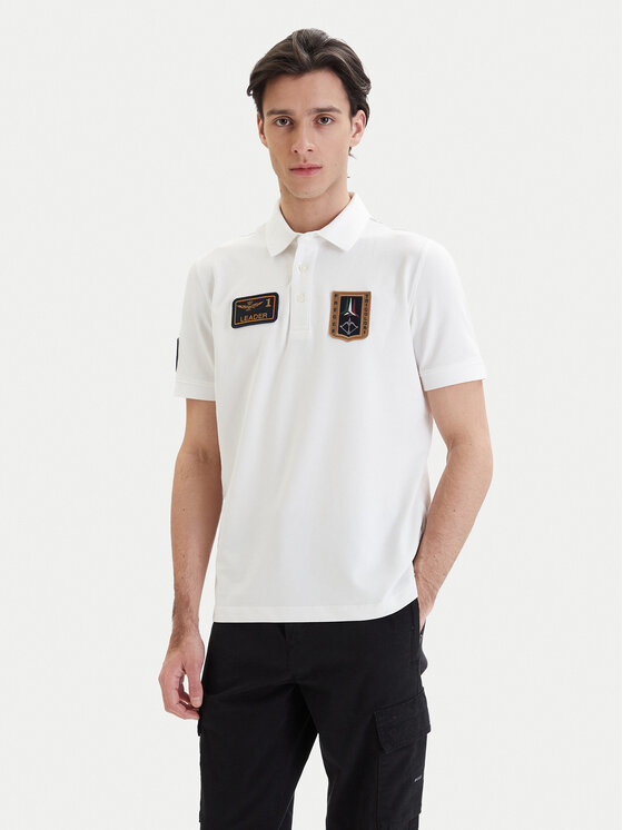 Aeronautica Militare Aeronautica Militare Polokošile 261PO1927UP00191 Bílá Regular Fit