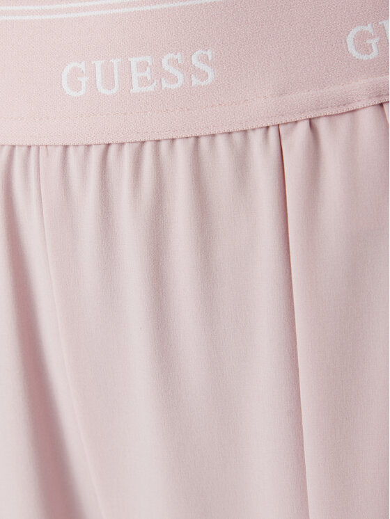 Guess Guess Medžiaginės kelnės V6GB08 W1771 Šviesiai rožinė Regular Fit
