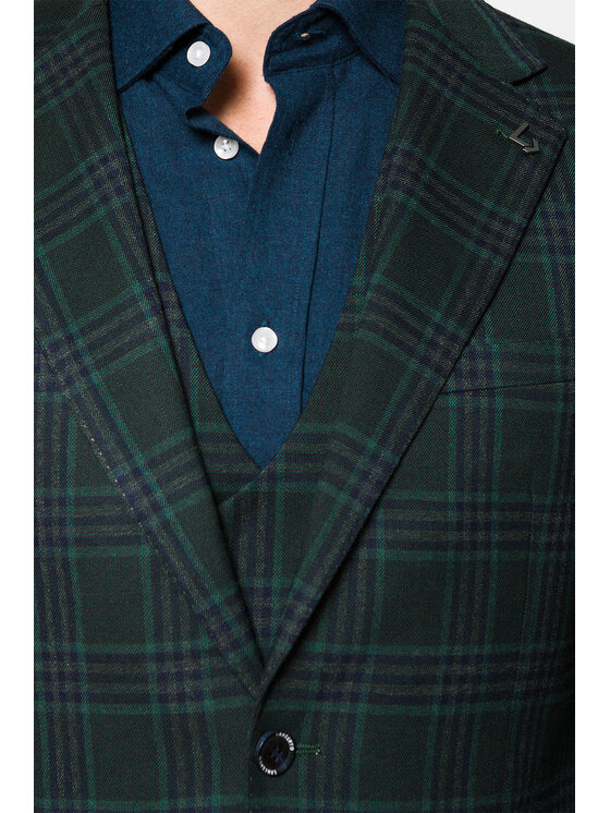 Lancerto Lancerto Marynarka Wezera Zielony Slim Fit