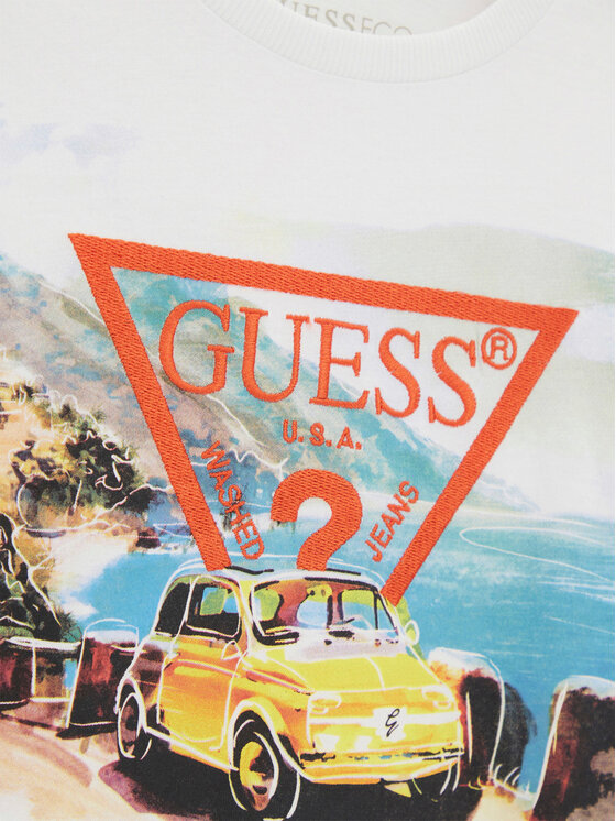 Guess Guess Póló L6GI08 K8HM4 Fehér Regular Fit