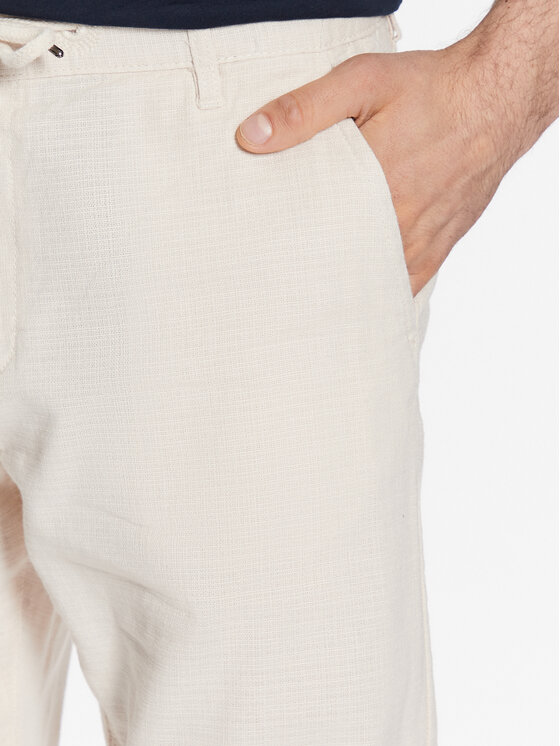 INDICODE INDICODE Pantaloni din material Clio 60-301 Bej Regular Fit