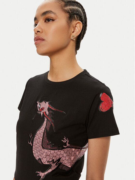 PINKO Pinko T-särk Quentin 100535 A1QT Must Regular Fit