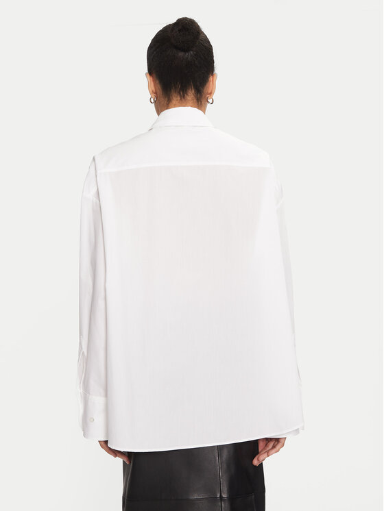 HUGO Hugo Krekls Exifa 50523430 Balts Oversize