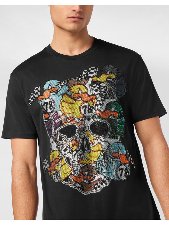 PHILIPP PLEIN PHILIPP PLEIN T-Shirt 23521 Czarny Regular Fit