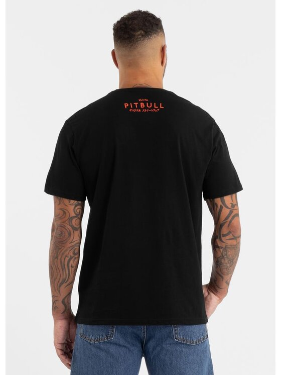 PITBULL PITBULL T-Shirt Koszulka męska FUJI XL Czarny Regular Fit
