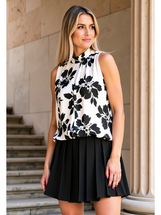 FIGL FIGL Bluzka M1143 Czarny Regular Fit