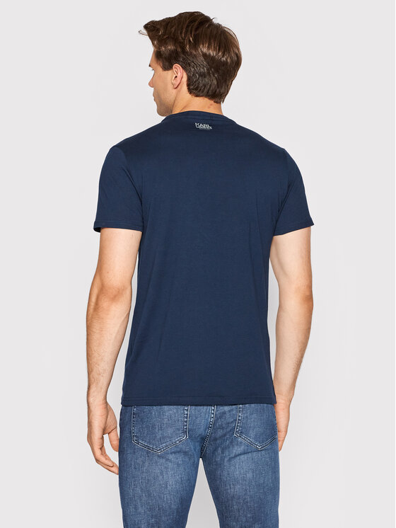KARL LAGERFELD KARL LAGERFELD T-Shirt Classic KL22MTS01 Granatowy Regular Fit