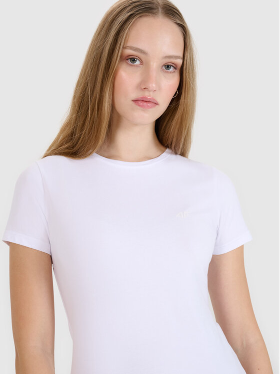 4F 4F T-Shirt NOS Biały Slim Fit