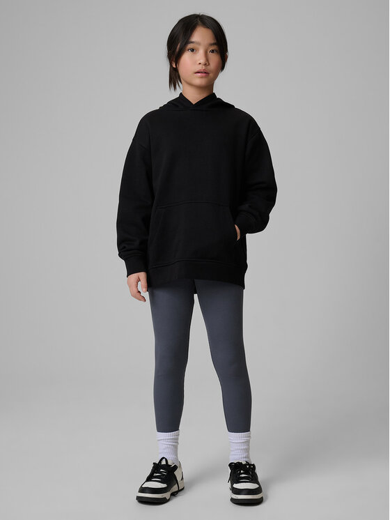 4F 4F Bluza BASIC+ Czarny Loose Fit