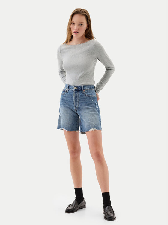 Gap Gap Majica 540606-01 Siva Regular Fit