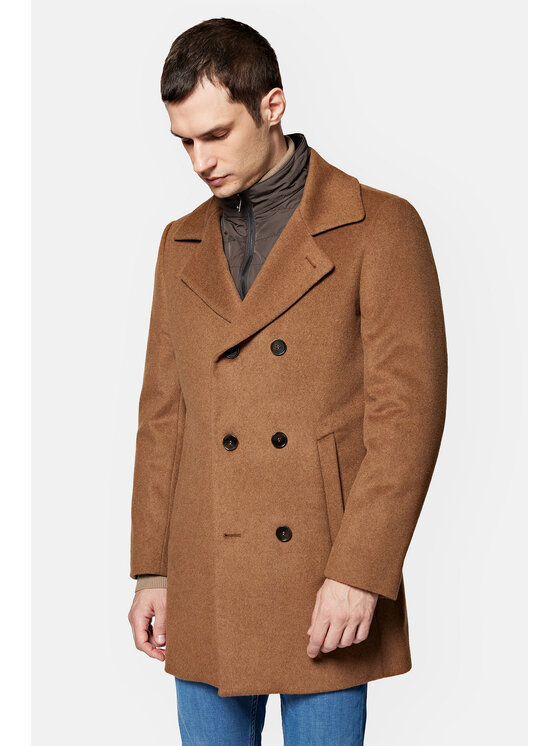 Lancerto Lancerto Płaszcz wełniany Olympia PC073223000006 Brązowy Regular Fit