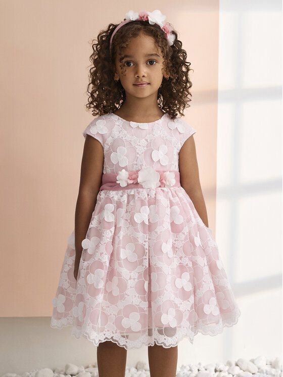Abel & Lula Abel & Lula Sukienka elegancka 5032 Różowy Regular Fit
