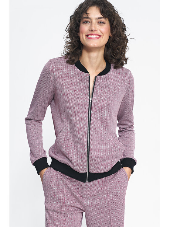 NIFE NIFE Mikina BL05 Bordó Regular Fit