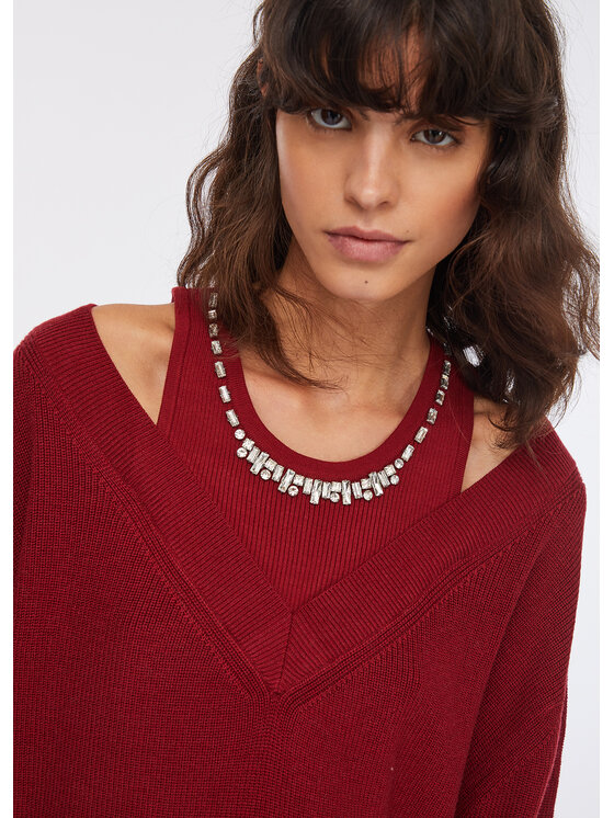 Liu Jo Liu Jo Maglione MF5126MA85QD6591 Rosso Regular Fit