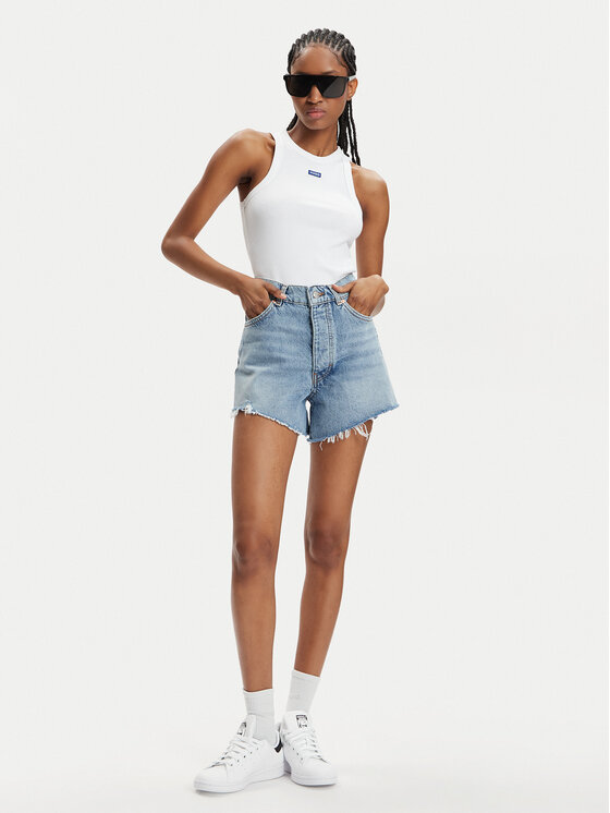 HUGO Hugo Felső Easy 50508857 Fehér Slim Fit
