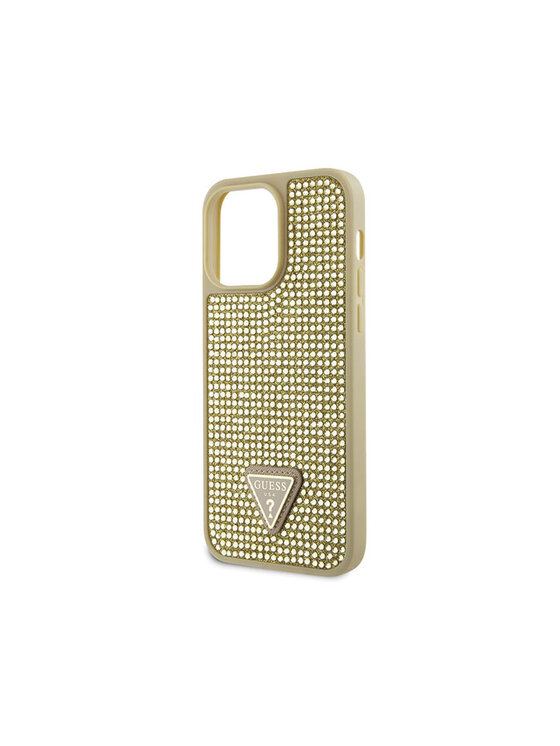 Guess Guess Etui na telefon Rhinestone Triangle Złoty