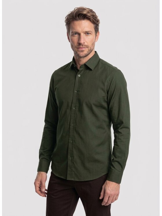 Pako Lorente Pako Lorente Koszula P26WN-1X-029 Zielony ciemny Slim Fit