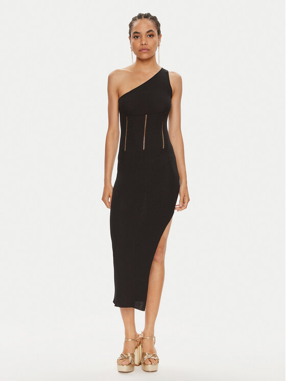 TWINSET TWINSET Úpletové šaty 241TT3151 Černá Slim Fit