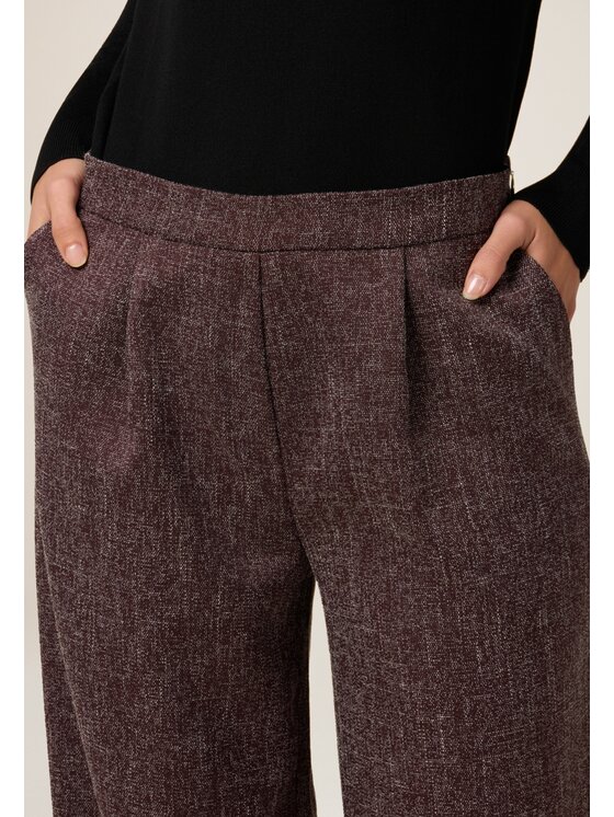 Oltre Oltre Pantaloni di tessuto P014R109071N036 Bordeaux Baggy Fit