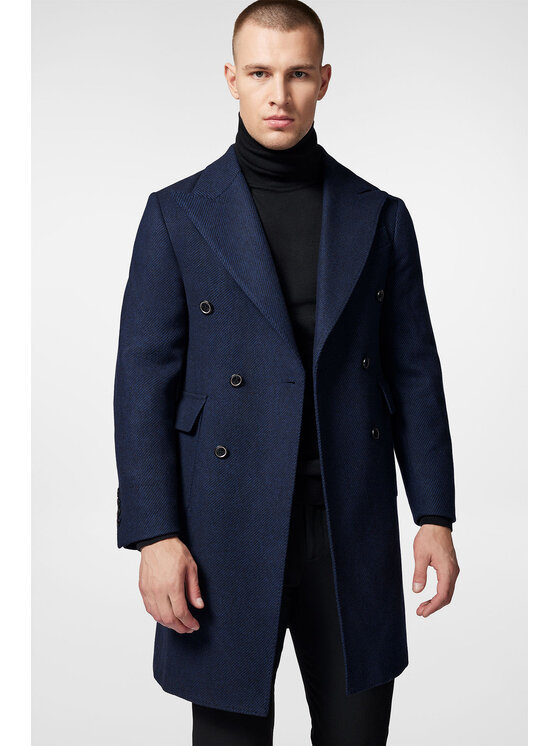 Próchnik Próchnik Płaszcz zimowy z Certyfikatem NFT PM1 PC073223000014 Granatowy Regular Fit