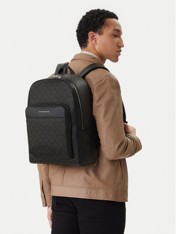 Tommy Hilfiger Tommy Hilfiger Nahrbtnik Th Flag Monogram Backpack AM0AM14137 Črna