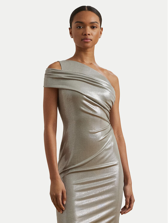 LAUREN RALPH LAUREN LAUREN RALPH LAUREN Koktejlové šaty 253970802001 Stříbrná Slim Fit