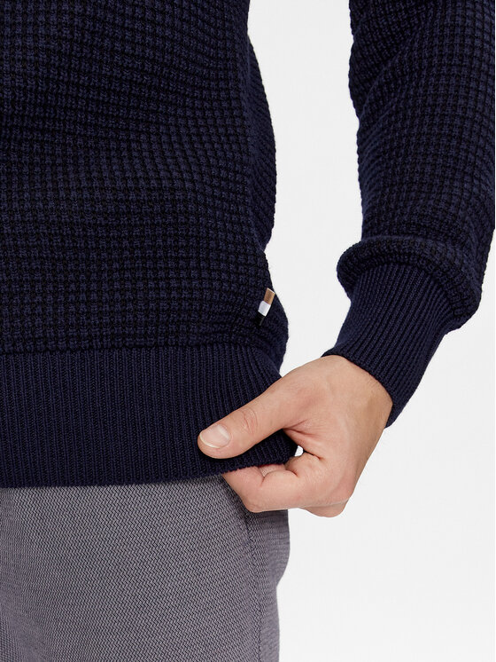 BOSS Boss Bluză cu gât Maurelio 50500656 Bleumarin Regular Fit