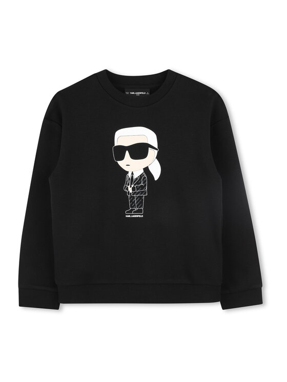 Karl Lagerfeld Kids Karl Lagerfeld Kids Mikina Z30431 S Černá Regular Fit