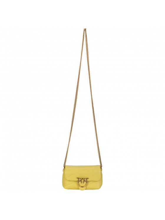 PINKO Pinko Kabelka LOVE MICRO PUFF BAG Žlutá