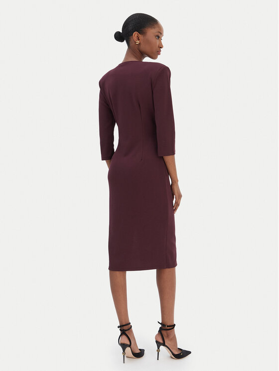 Rinascimento Rinascimento Kokteilinė suknelė CFC0020161002 Vyšninė Slim Fit