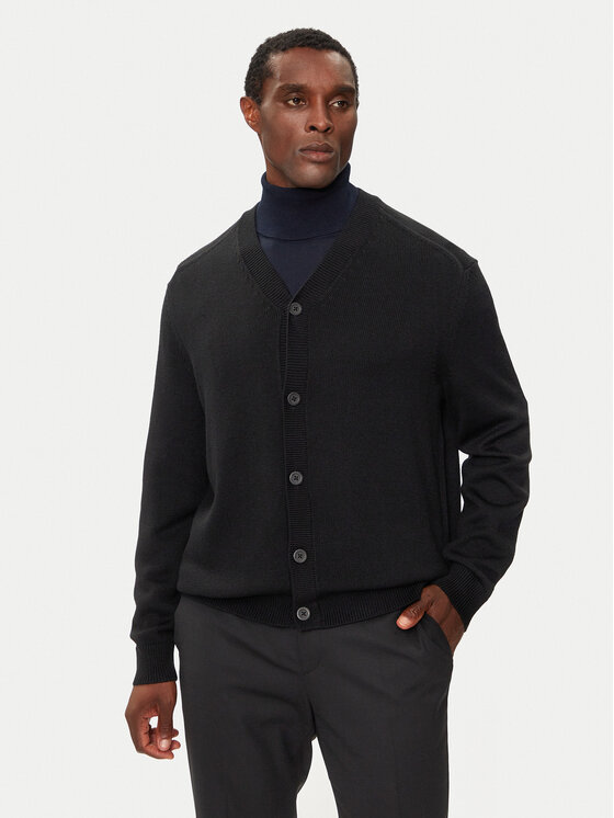 Armani Exchange Kardigán 6DZE1G ZM1LZ 1200 Čierna Regular Fit