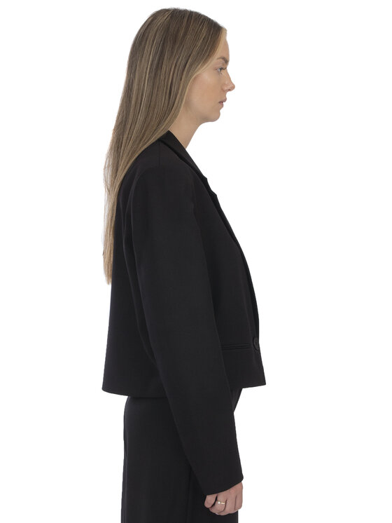 OPRA OPRA Marynarka OP-LEILA-BLAZER-BLACK Czarny Regular Fit