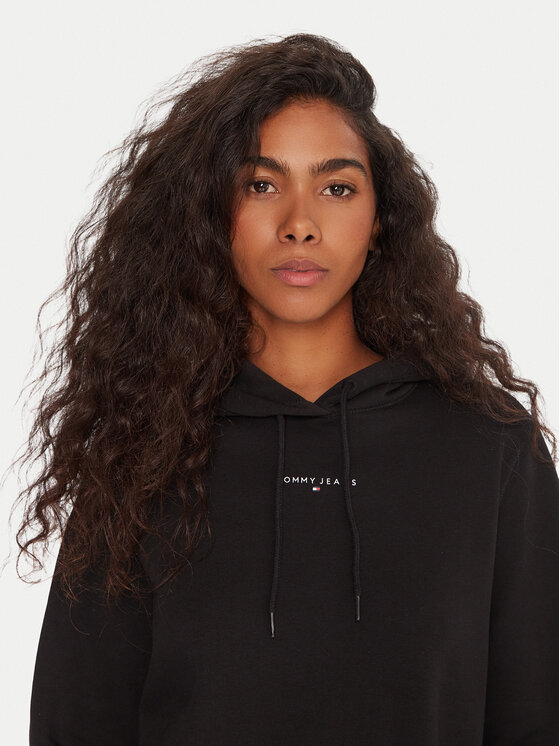 Tommy Jeans Tommy Jeans Džemperis Linear DW0DW21963 Juoda Regular Fit