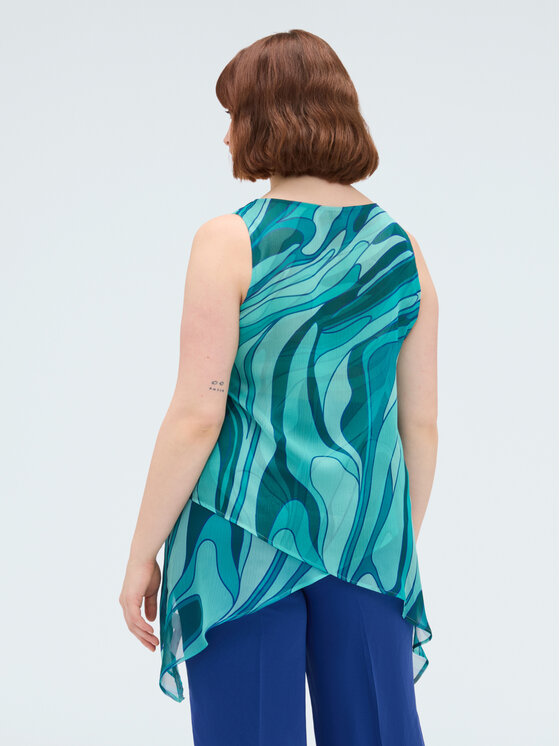 Fiorella Rubino Fiorella Rubino Top D017L000154N0S5 Verde A-Line Fit