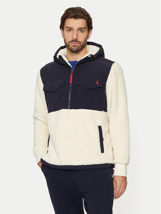 Polo Ralph Lauren Fleecová mikina 710880442007 Écru Regular Fit
