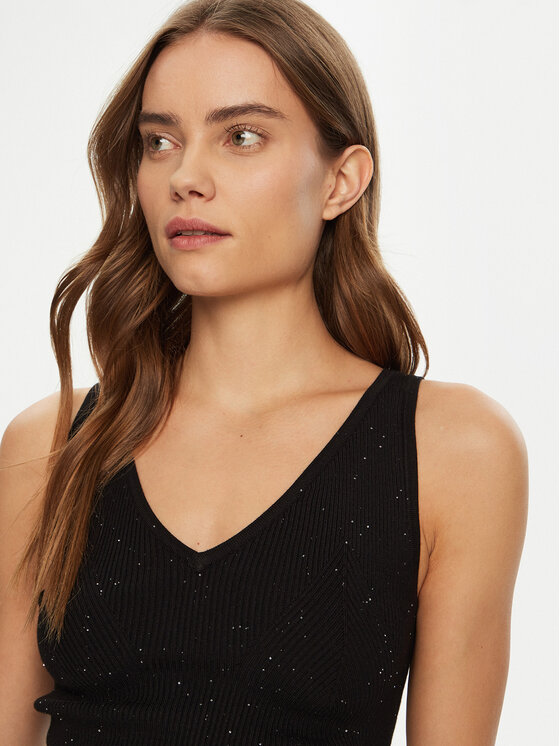 Guess Guess Τοπ W5RR18 Z34O0 Μαύρο Regular Fit