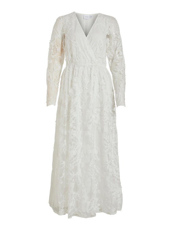 Vila Vila Abito da sera Wedy 14083840 Bianco Regular Fit