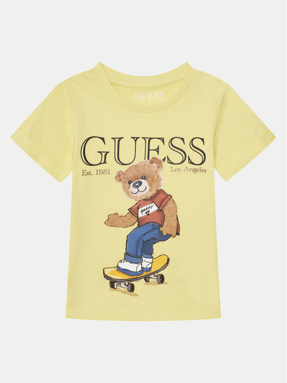 Guess Guess Тишърт N5GI04 K8HM4 Жълт Regular Fit