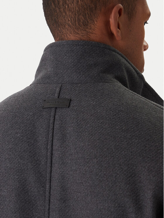 Marc O'Polo Marc O'Polo Gyapjú kabát 529 0288 71044 Szürke Regular Fit