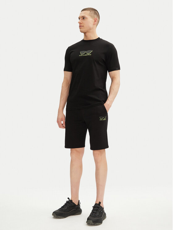 KARL LAGERFELD KARL LAGERFELD Szorty sportowe 705400 552917 Czarny Regular Fit