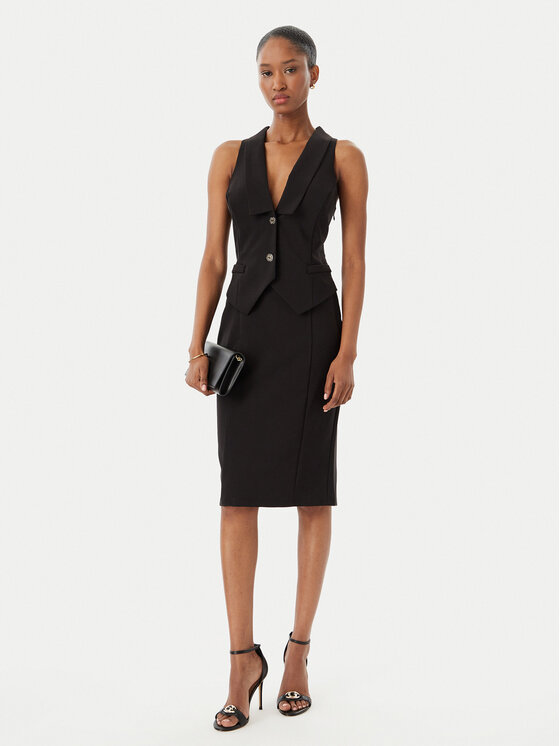 Rinascimento Rinascimento Kokteilinė suknelė CFC0019846002 Juoda Regular Fit