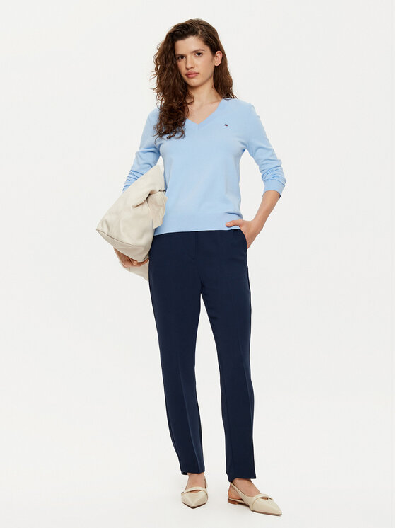 Tommy Hilfiger Tommy Hilfiger Džemper WW0WW40098 Svijetloplava Regular Fit