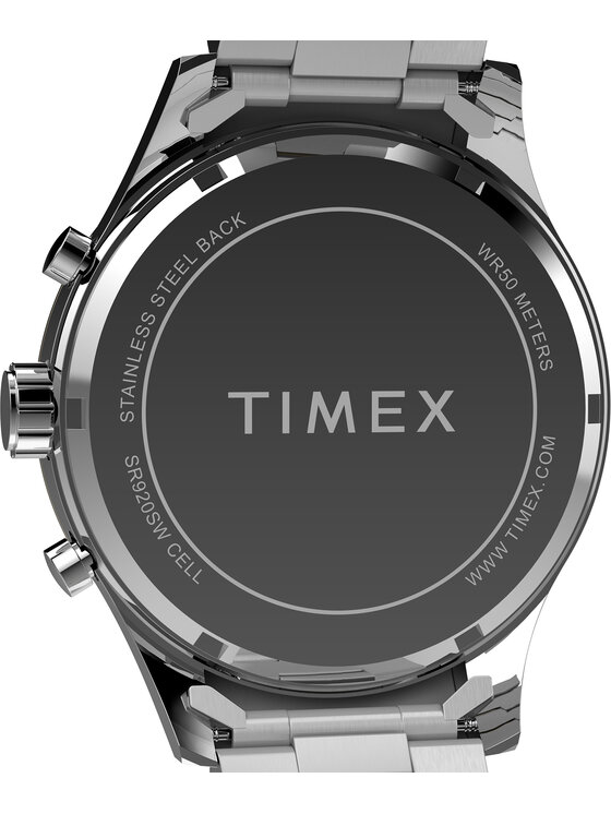 Timex Timex Zegarek TW2Y01500 Srebrny