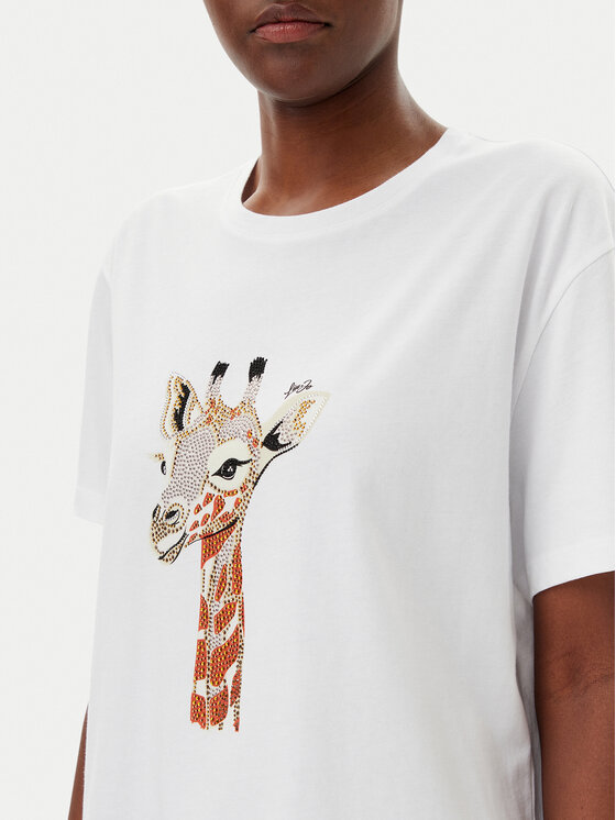 Liu Jo Liu Jo Tricou WA5230 JS904 Alb Regular Fit